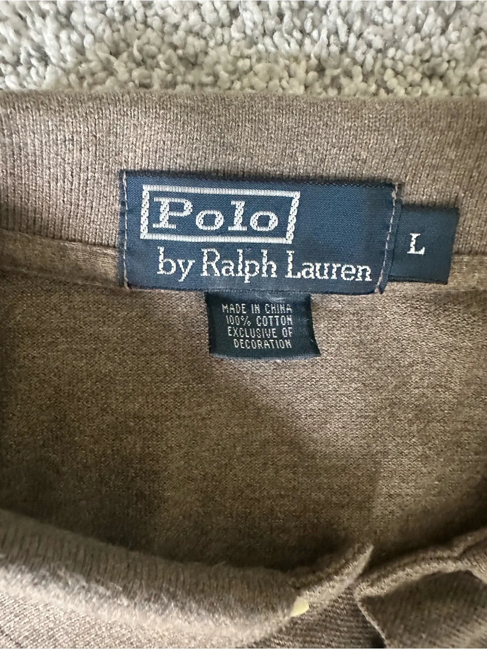 Polo by Ralph Lauren Olive/Brown Short-Sleeve Polo